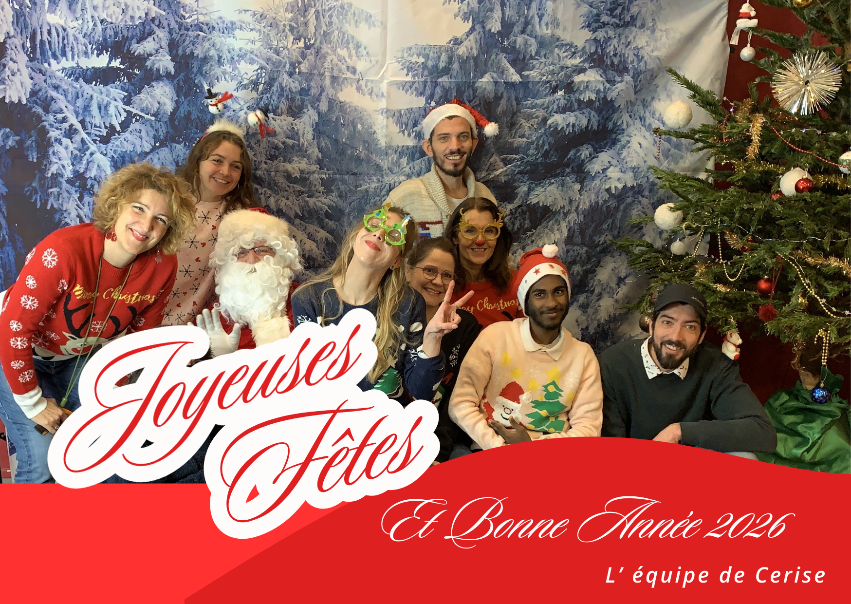 Simple Aesthetic Elegant Calligraphy Family Photo Christmas Card.png